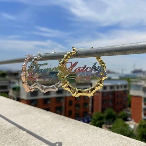 2021 New Colorful Acrylic Earrings Women Girls Custom Name Earrings Party Summer Nameplate Necklace Jewelry Set Gift