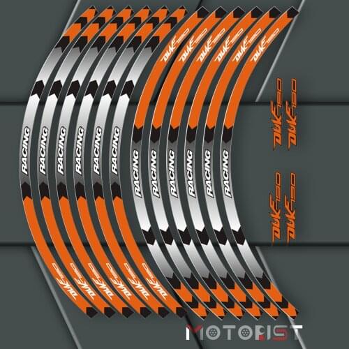 3 styles Motorcycles wheel stickers Reflective Rim moto Stripe Tape 17inch Reflective sticker For KTM DUKE 790 duke790 new