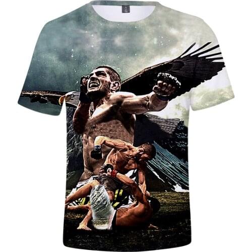 New arrival t shirt kids men women Boxing star khabib nurmagomedov 3D printed t-shirts casual Harajuku tshirt streetwear tops