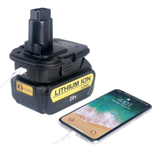 New 18V Battery Adapter DM18D Converted to Li-Ion Charger Tool Convertor for Dewalt Batteries