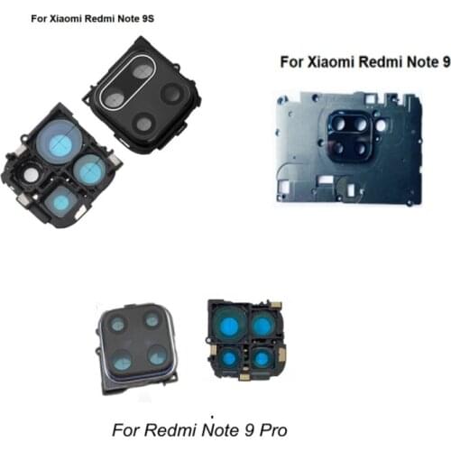 New Rear Camera Glass Lens For Xiaomi Redmi Note 9 PRO 9S Back Camera Glass With Frame Glue Sticker Adhesive