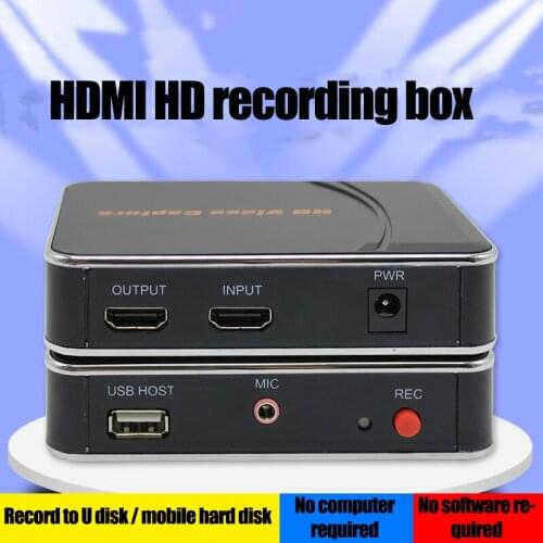 High-definition HDMI video image recording box set without a computer offline recording U mobile hard disk with Audio and video