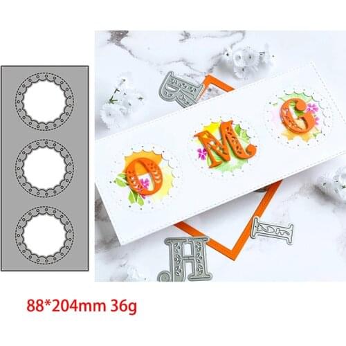 Rectangle Circle Frame Metal Cutting Dies Scrapbooking Craft Mold Cut Die Stencil Handmade Paper Card Make Template New Design