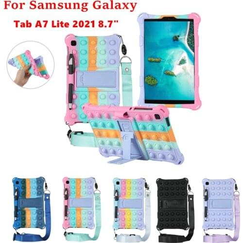 Push It Bubble Silicon Cover Case for Samsung Galaxy Tab A7 Lite Case 2021 SM-T220 SM-T225 8.7 Inch Soft Silicon Case