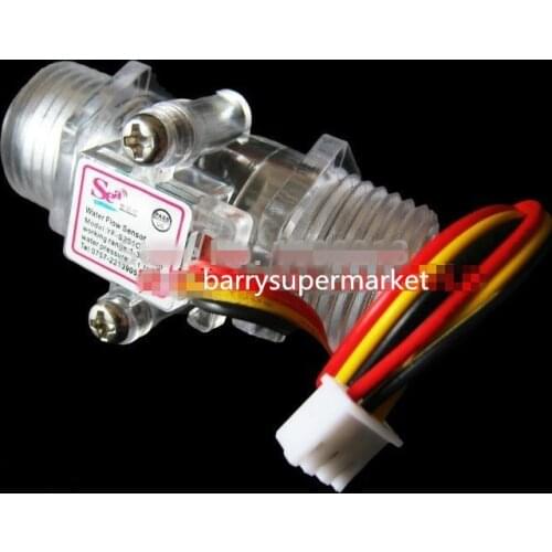 2PCS Water Flow Meter Flowmeter Hall Flow Sensor indicator counter caudalimetro Transparent G1/2 0.5-25L/min 1.2MPa F=6*Q