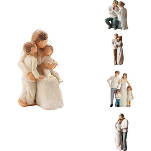 Family Series Decor Warm Resin Character Model Nordic Home Decor Living Room Bedroom Study Countertop Decor