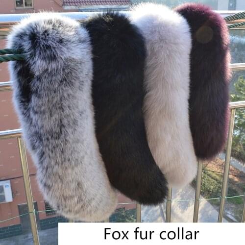 2020 winter new wild fur scarf unisex real fox fur collar cashmere coat coat fur collar