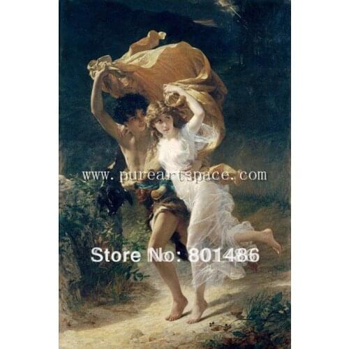 The Storm by Pierre Auguste Cot- The Storm Famous Hand Painted Oil Painting Custom Oil Painting Reproduction Drop shipping
