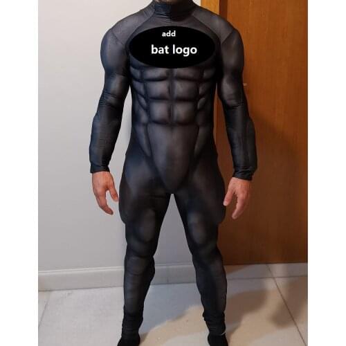 High Quality Fullbody Muscle Padding Bat Cosplay Costume Adding Any Bat Logo