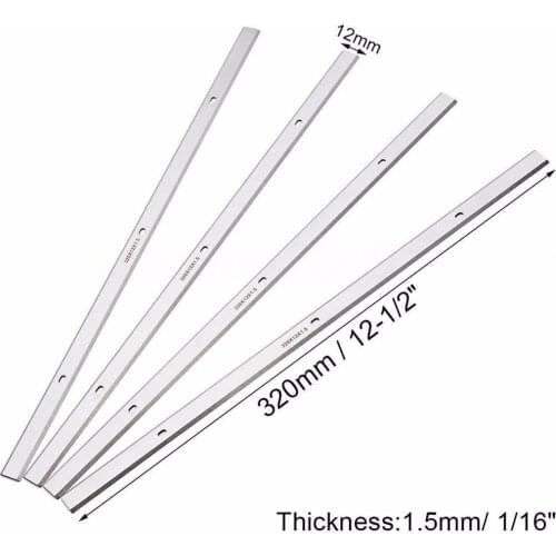 4pcs 320*12mm Replacement HSS Planer Blade For Porter Cable PC305TP Planer 12.5 Inch Hihg Carbon Steel