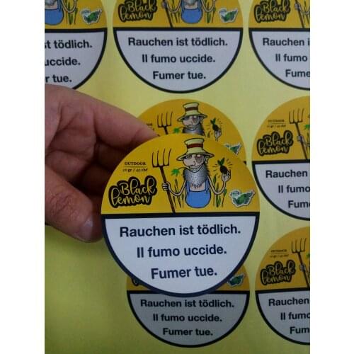 85mm Custom waterproof Clear vinyl stickers labels printing