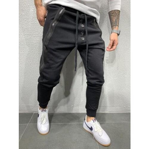 MARKA KRALI Men Pants Men Joggers Men Zipper Undefined Streetwear Joggers Men Sweatpants Fitness Men Clothing Sweat Pants