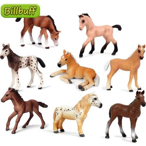 Hot DIY Simulated Wild Animal Model Horse Model Toy Ornaments PVC Action Figures Collection Model Doll Toy for Children Kid Gift