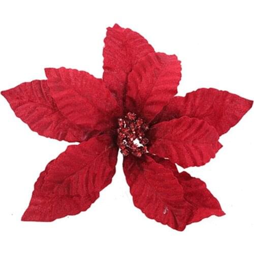 Simulated Flower Heads DIY Christmas Tree Wreath Embellishment Flowers Scrapbook For Home Wedding Party Decorations