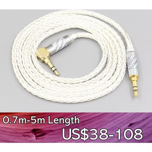 LN007677 8 Core Silver Plated OCC Earphone Cable For Fostex T50RP Mk3 T40RP Mk2 T20RP Mk2 Dekoni Audio Blue Headphone