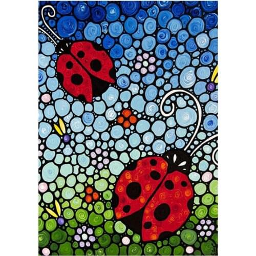 Seven Star Bug Pattern 5D DIY Full Diamond Cross Stitch Diamond Mosaic Home Decoration