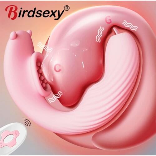 Tongue Licking Vibrators Panties for Women Clit Stimulator Remote Control Dildo G spot Vibrators Sex Toys For Adults Masturbator