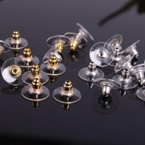 150Pcs/Lot Metal & Plastic Earring Back Eearring Plug Earring Stopper