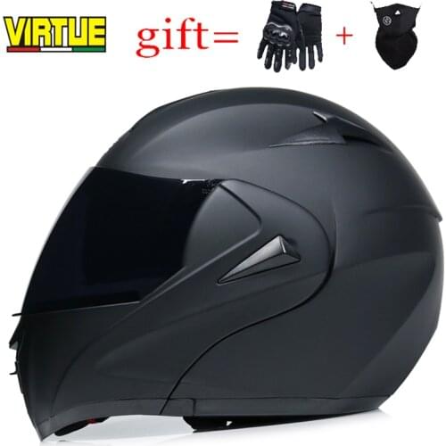 Genuine VIRTUE 808 Moto Motorcycle Helmets Full Face Dual Lens Visor Summer Winter Men Scooter Motocross Motorbike Helmet