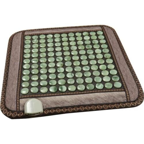 Natural Jade Massage Heating Seat Cushion Mat Infrared Tourmaline Stone Relax Pain Therapy back Body Leg Muscle Office Household