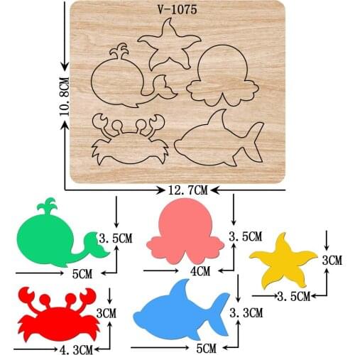 New fish wooden dies cutting dies for scrapbooking /Multiple sizes /V-1075