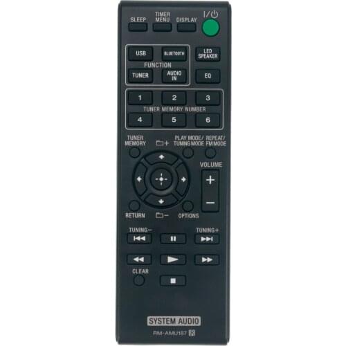 New Remote Control RM-AMU187 for Sony Audio SYSTEM GTK-N1BT GTKN1BT