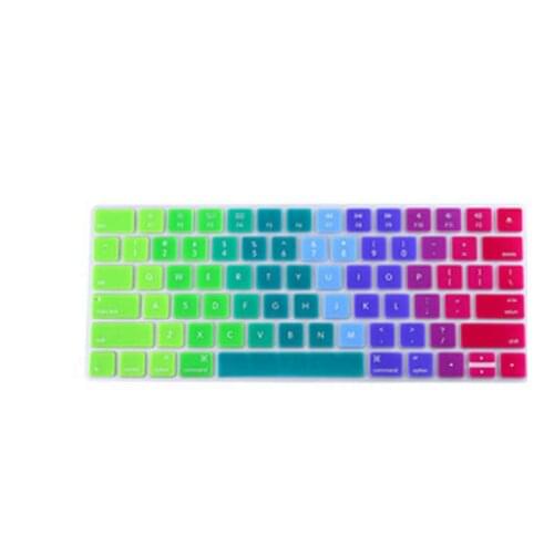 Wholesale Rainbow Gradient Magic Keyboard Cover Silicone Skin Protective Film For Apple Magic Keyboard MLA22B/A US Keyboard