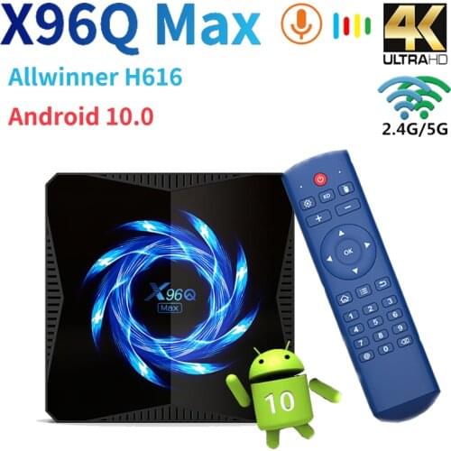 X96Q MAX Smart TV Box Android 10 TV BOX Allwinner H616 4GB RAM 64GB ROM 2.4G/5G WiFi BT5.0 4K Media Player Google Set Top Box