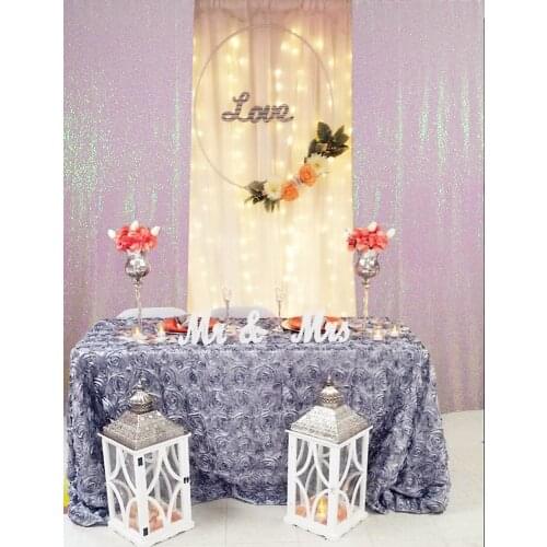 ShinyBeauty 9ft X 9ft Changed White Sequin Backdrops Curtains, Multicolor White Sequin Fabric Backdrops For Wedding Decoration-R