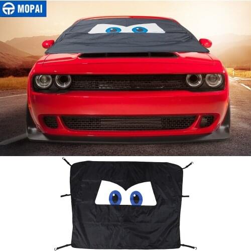MOPAI Windshield Sunshades for Dodge Challenger Car Front Window Anti Snow UV Rays Sun Visor Cover for Dodge Challenger