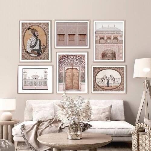 Modern Nordic Morocco Door Vintage Posters World Famous Architecture Art Pictures Printed Living Room Canvas Painting Home Decor