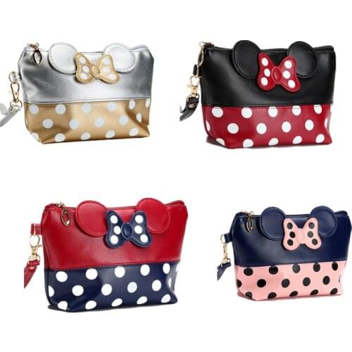 Disney Mickey Mouse Travel Cosmetic Bag Cartoon Makeup Case Women Zipper Handbag Organizer Storage Pouch Toiletry Wash Bags gift