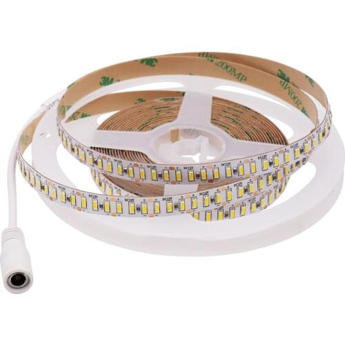 Super Bright 204LED/M LED Strip Light 5M 12V SMD 3014 with DC Connector Plug Waterproof Flexible LED Tape Light Cold/Warm White