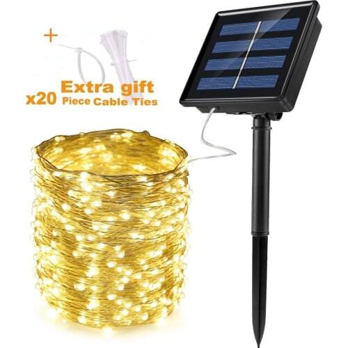 5/10/20/30m LED Outdoor Solar Lamp String Lights 50/100/200 LEDs Fairy Holiday Christmas Party Garland Solar Garden Waterproof