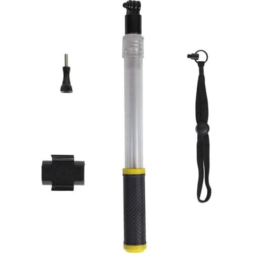 Waterproof Selfie Stick for GoPro Extendable Transparent Floaty Pole for GoPro Hero Cameras, 14-24inch Waterproof Telescoping