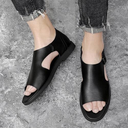XAXZXY Men's Leather Sandals