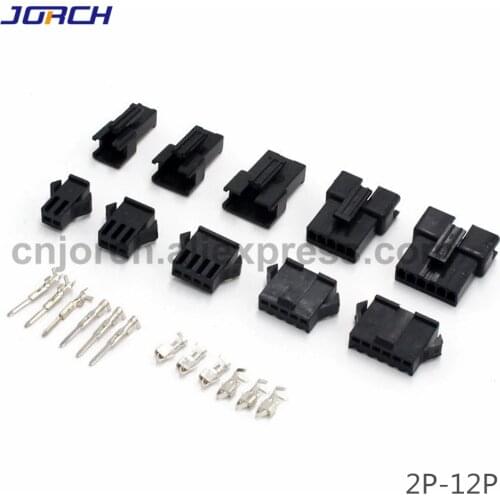 2/3/4/5/6/7/8/9/10/11/12 Pin Pitch 2.54mm SM Female and Male wire connector housing SM-2P SM-2R JST SM2.54