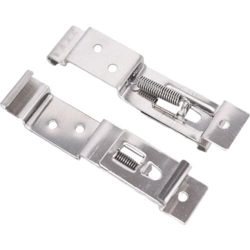 2X European Car License Number Plate Frame Holder Trailer Clips Spring Stainless Steel Bracket