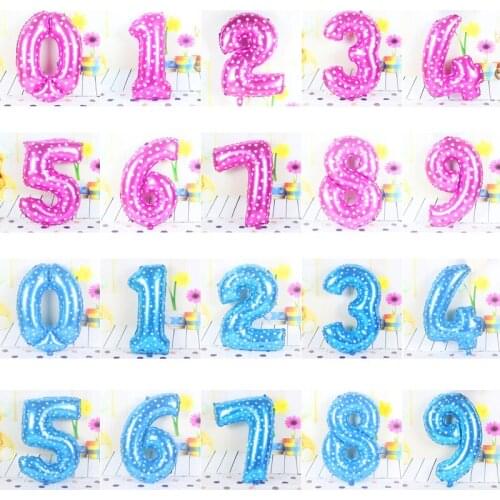 32inch Helium Ballon Gold Silver big wedding happy Birthday foil balloons festive decoration number large balloon Party balloon