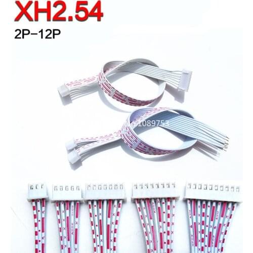 5PCS XH 2.54mm Pitch Connector Cable XH2.54 Plug Line length 30/20/10CM Red and white 2P/3P/4P/5P/6P/7P/8P/9P/10P/11P/12P