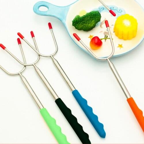 5Pcs BBQ Fork U-shaped Long Stick 115cm Barbecue Cooking Utensil for Outdoor Picnic Accessories