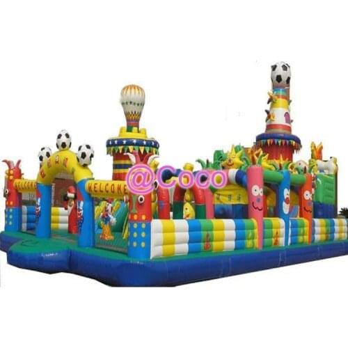 Free ship to sea port,Clown/pirate ship Theme Inflatable Amusement Park, commerical rental Giant Inflatable Playgrounds