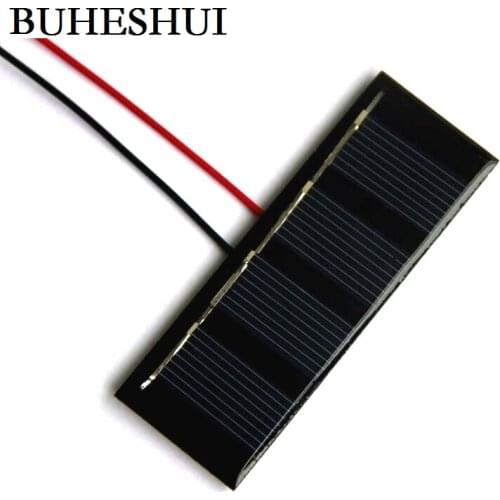 BUHESHUI 0.2W 2V Mini Solar Cell+Cable Solar Panel Module Diy Solar Charger For 1.2V Battery 78.8*28.3MM Study Kits 30pcs/lot