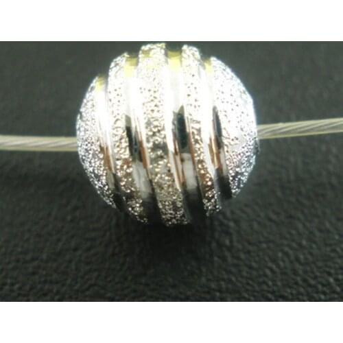 DoreenBeads 7 PCs Silver Plated Spacers Beads Findings 8mm Dia