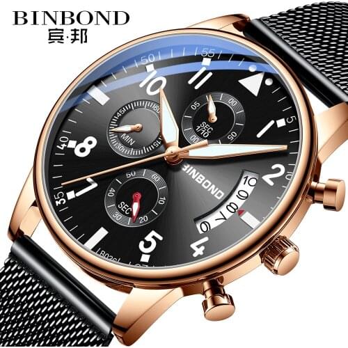 Business Chronograph Watches Men Top Brand Quartz Creative Multifunction Sport Wristwatches Gifts Male Clock Relogio Masculino