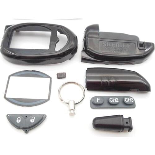 Russian version ZX925 case keychain for Sheriff ZX1055 ZX1050 ZX925 lcd remote two way car alarm system free shipping
