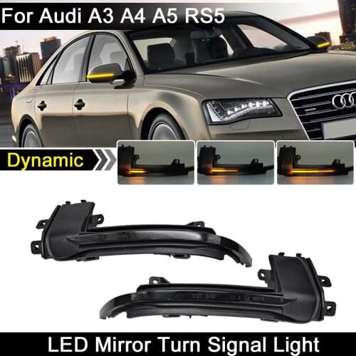 For Audi A3 A4/S4/RS4 A5/S5 RS5 LED Side Rearview Mirror Light Dynamic Amber Turn Signal Indicator Lamp