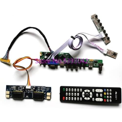 For M170EG01 V.0/V.1/V.2/V.3/V.5/V.6/V.7/V.8/V.9 LVDS 30-Pin USB+VGA 4CCFL 1280*1024 TV Remote analog controller board kit