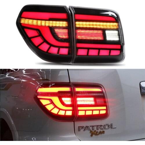 DNO LED Taillight For Nissan Patrol Y62 2008 2009 2010 - 2018 Rear Running Lamp Brake Reverse Dynamic Turn Signal Tail Light