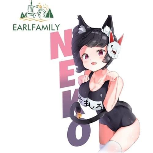EARLFAMILY 13cm X 8.5cm for Yamashiro Azur Lane Neko Car Stickers Vinyl Scratch-Proof Decals Fashionable Car Door Protector